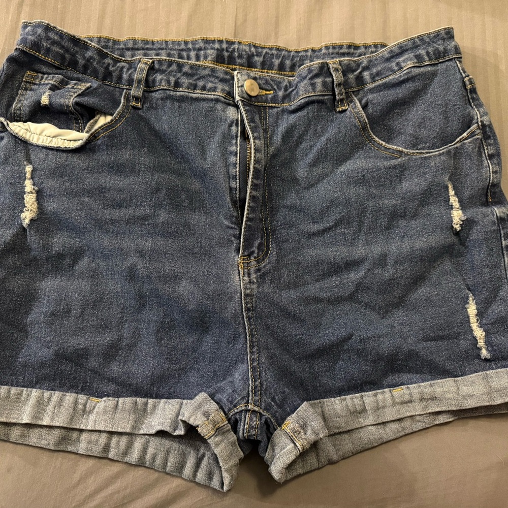 SHEIN Dark Blue Jean Shorts